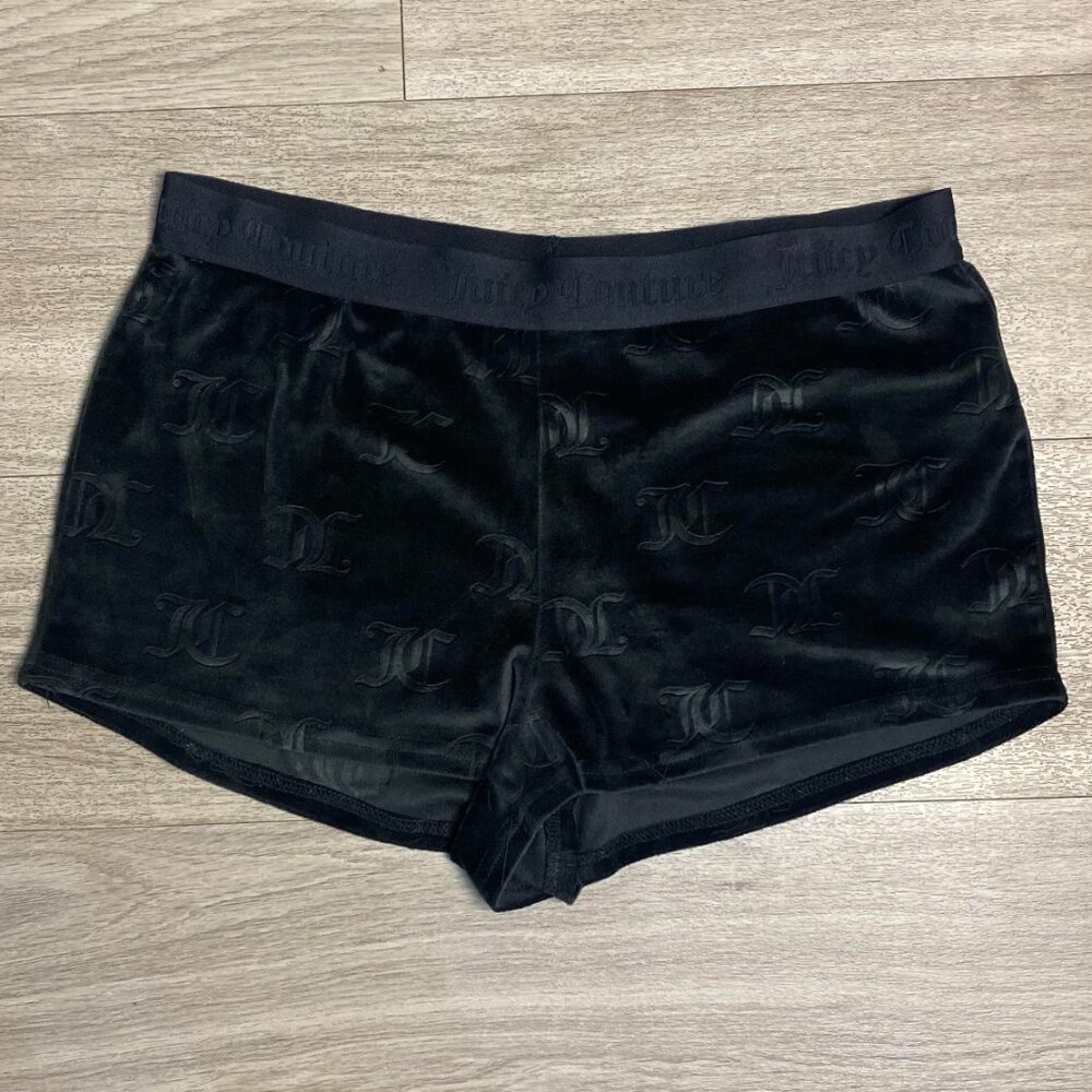 Juicy Couture Black Sleep Shorts Medium PRE OWNED